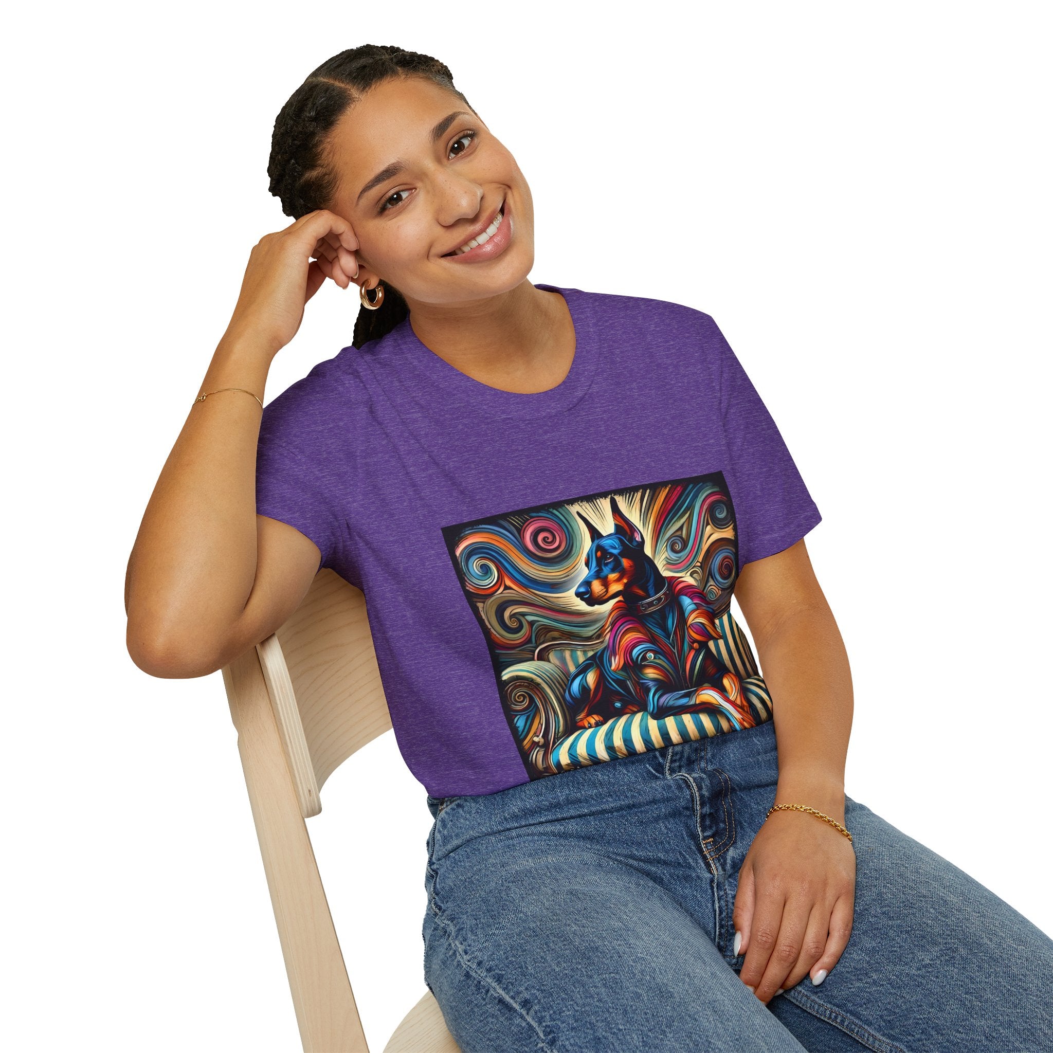 Doberman Pinscher Vivid Rebel | Unisex Dog T-Shirt