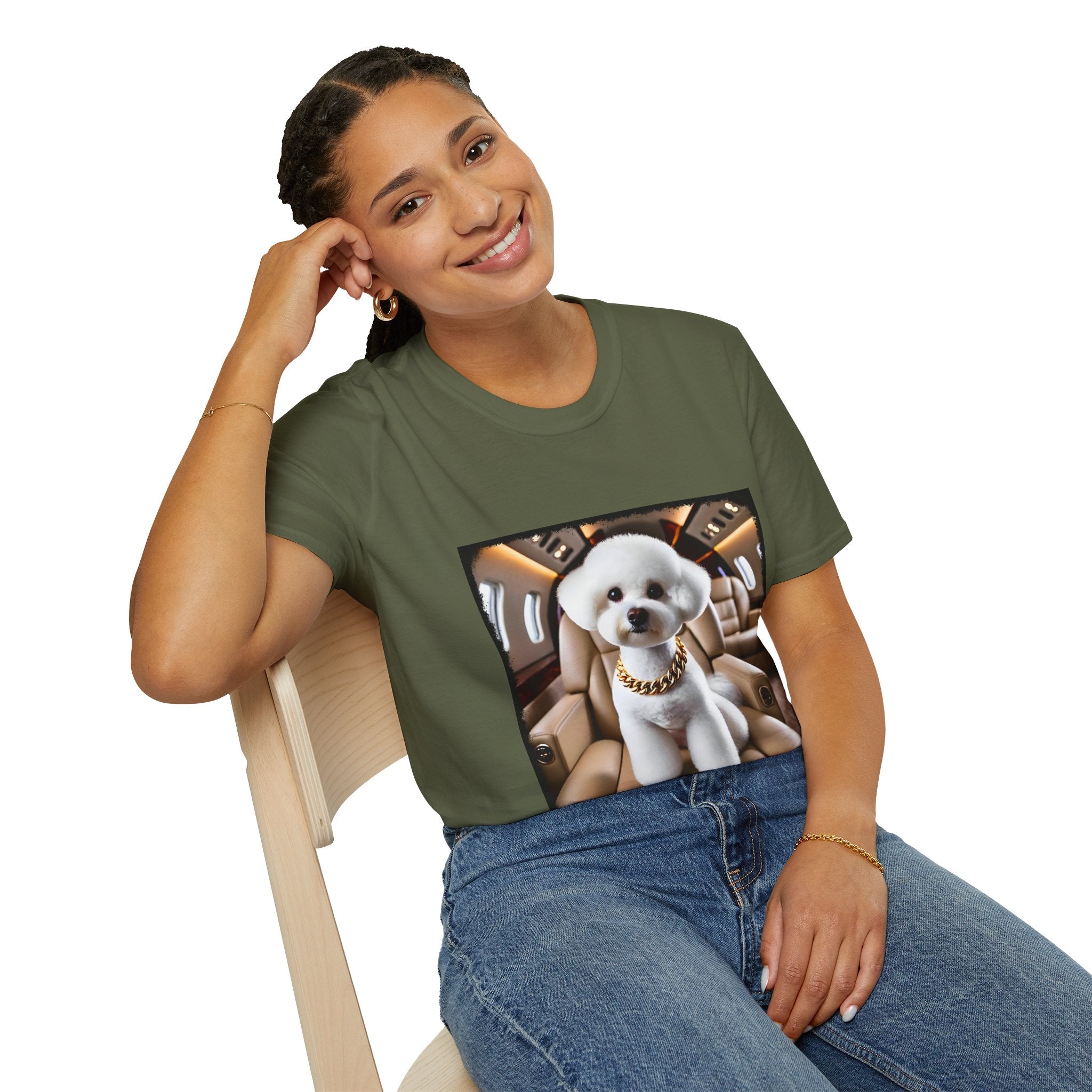 Bichon Frise Fréquent Flier | Unisex Dog T-Shirt