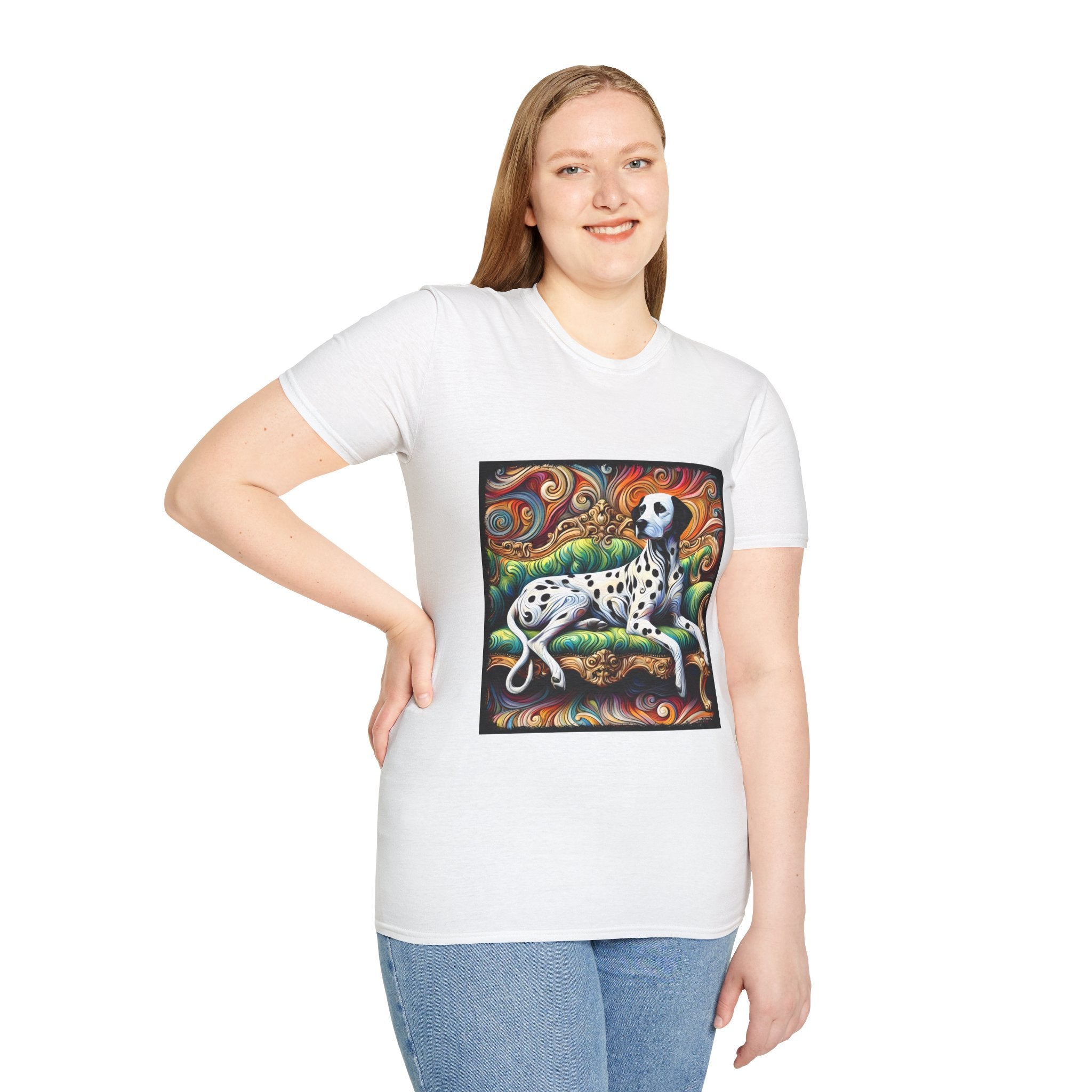 Dalmatian Rainbow Swirl | Unisex Dog T-Shirt