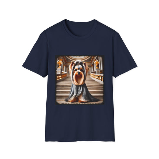 Yorkshire Terrier Privileged Pup design dog lover unisex t-shirt in navy