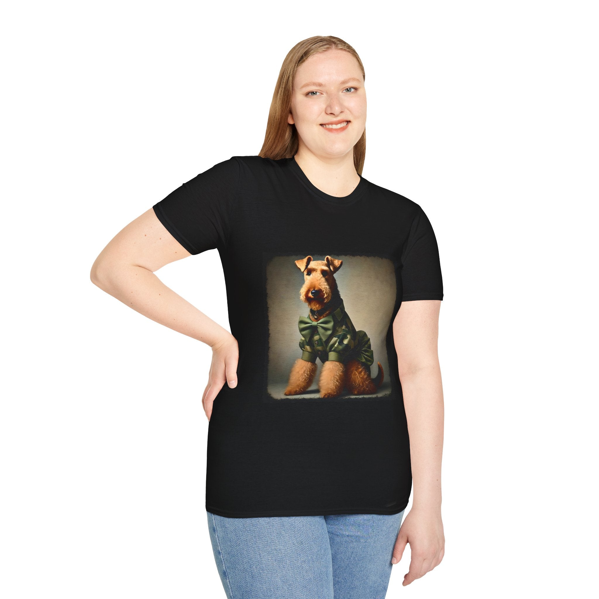 Airedale Terrier Tactical Diva design dog lover unisex t-shirt