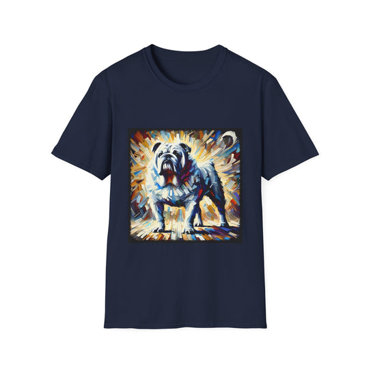 Bulldog Bold Classic design dog lover unisex t-shirt in navy