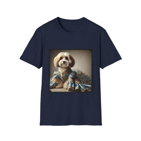 Havanese Sacred Jewel design dog lover unisex t-shirt in navy