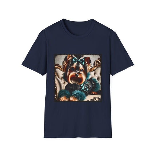 Yorkshire Terrier Selfie Star design dog lover unisex t-shirt in navy