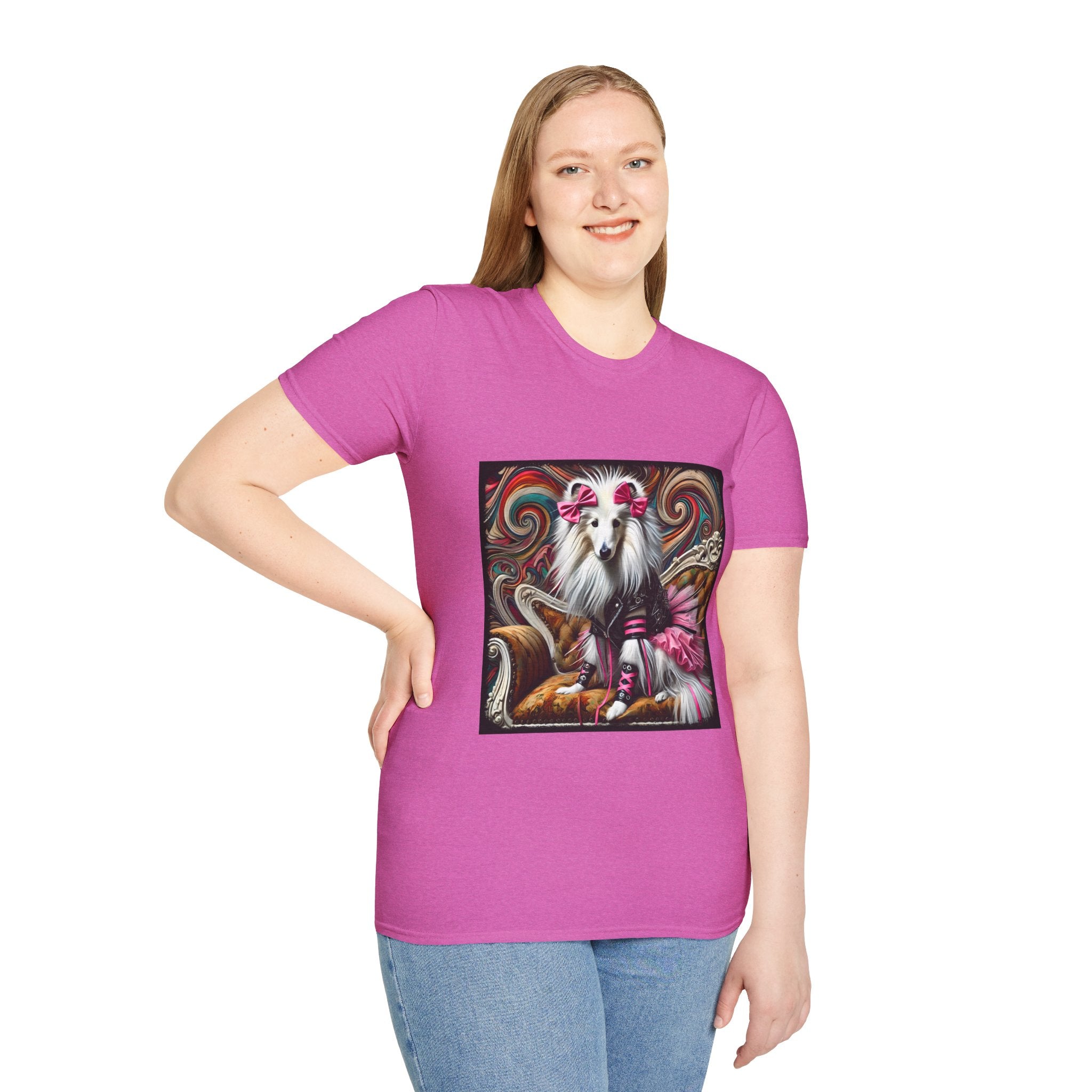 Collie Pink Rocker | Unisex Dog T-Shirt