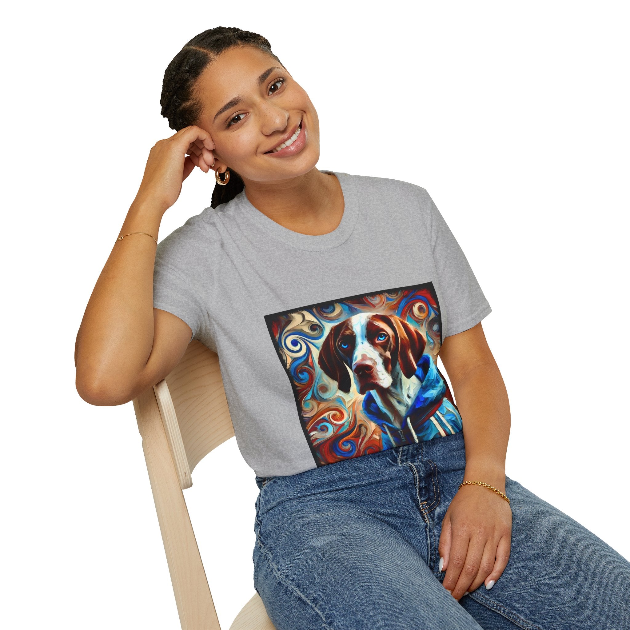 German Shorthaired Pointer Comfy Swirl | Unisex Dog T-Shirt
