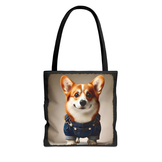 Pembroke Welsh Corgi Tote Bag Denim Dream Dog Lover Gift tote bag in black