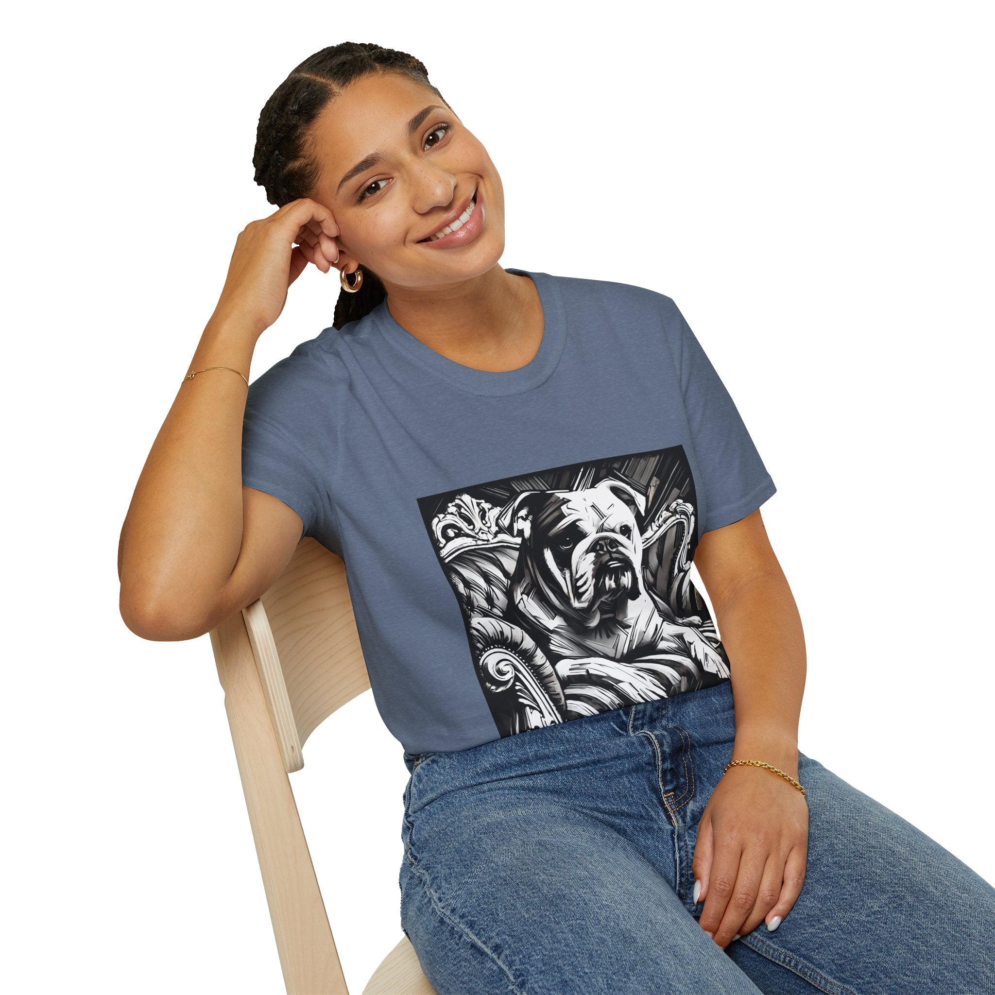 Bulldog B&W Bold | Unisex Dog T-Shirt