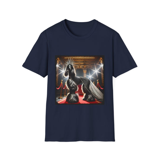 Afghan Hound Runway Royalty design dog lover unisex t-shirt in navy