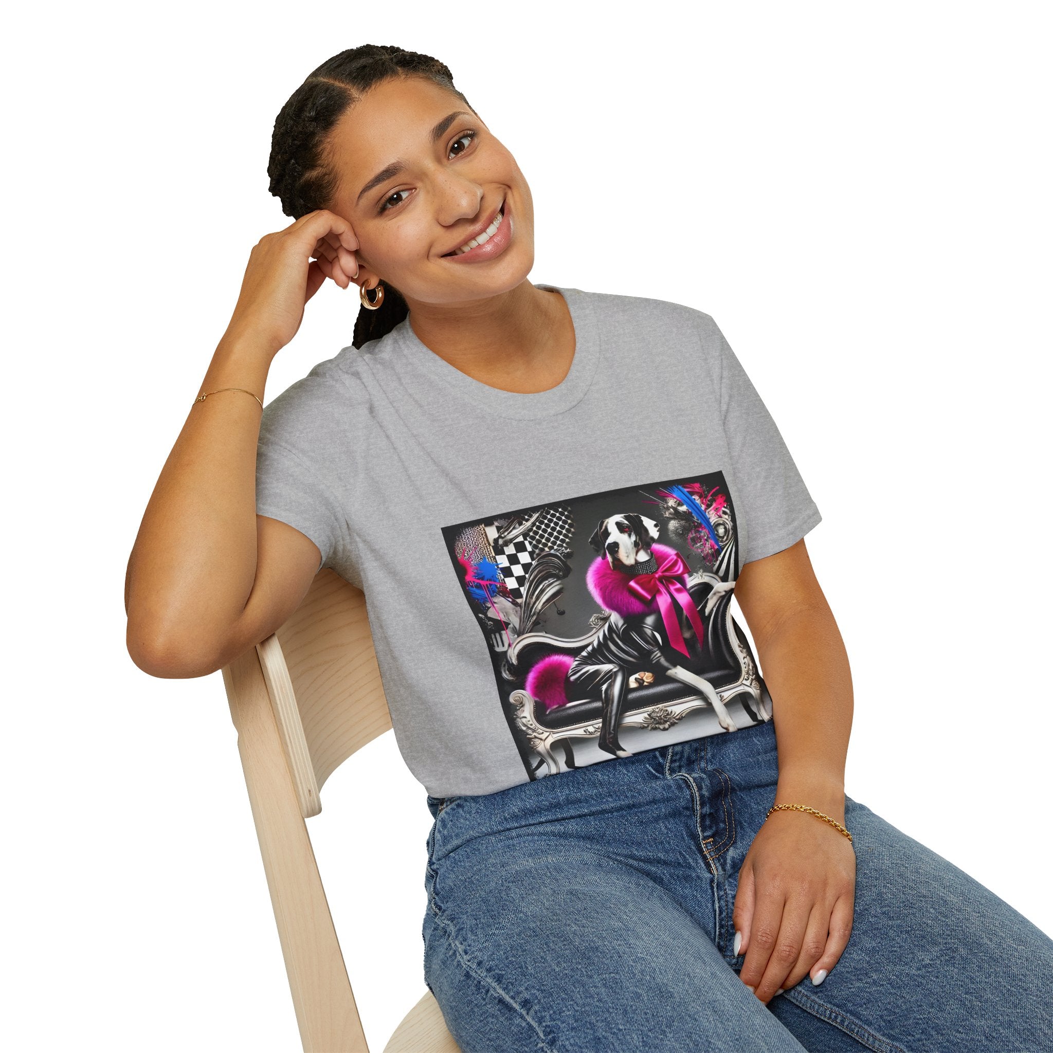 Great Dane Rock Chic | Unisex Dog T-Shirt