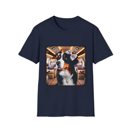 Bernese Mountain Dog Very Important Canine design dog lover unisex t-shirt in navy