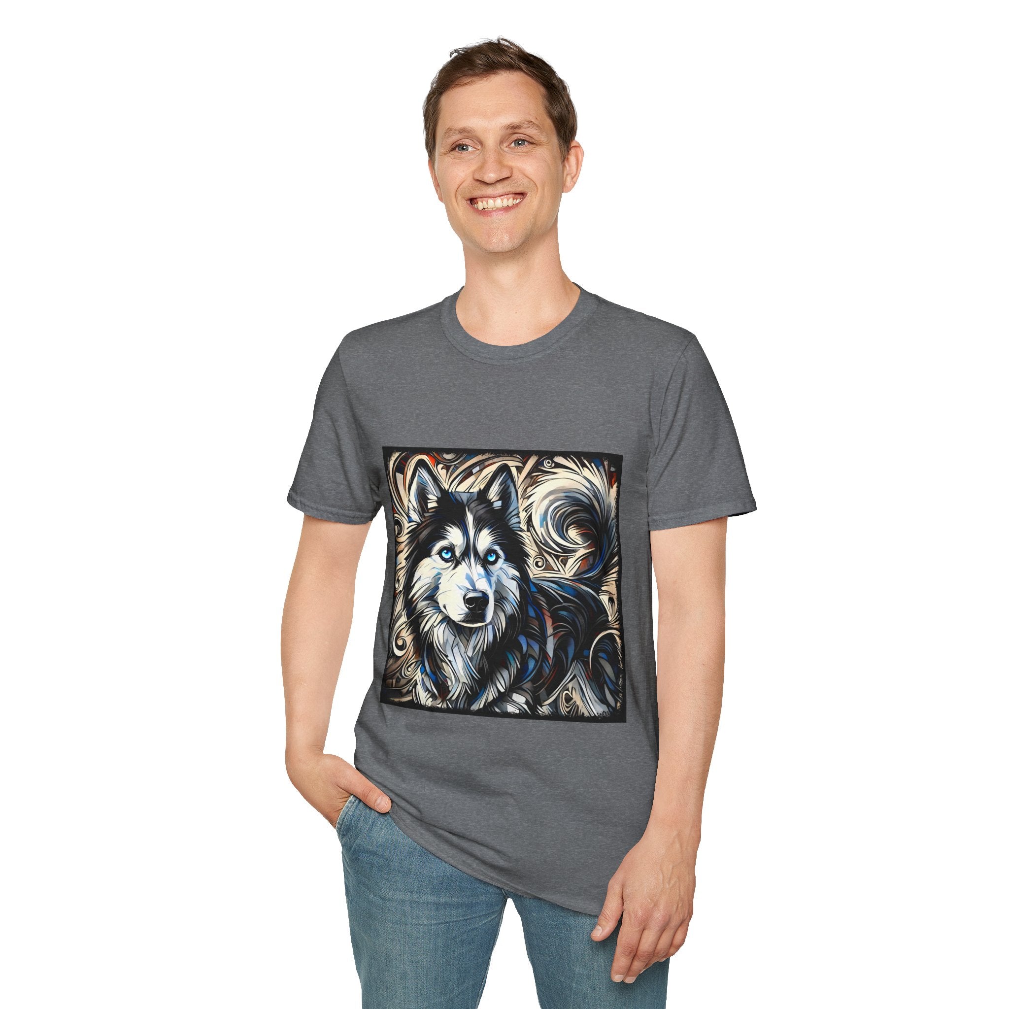 Siberian Husky Ice Swirl | Unisex Dog T-Shirt