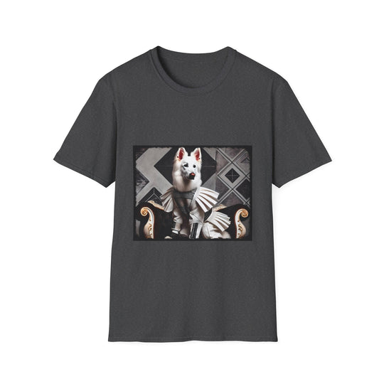 German Shepherd Diva Rocker design dog lover unisex t-shirt in dark heather