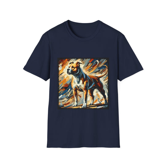 American Pit Bull Terrier Warm Classic design dog lover unisex t-shirt in navy