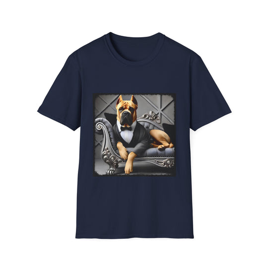 Cane Corso Tux Luxe design dog lover unisex t-shirt in navy
