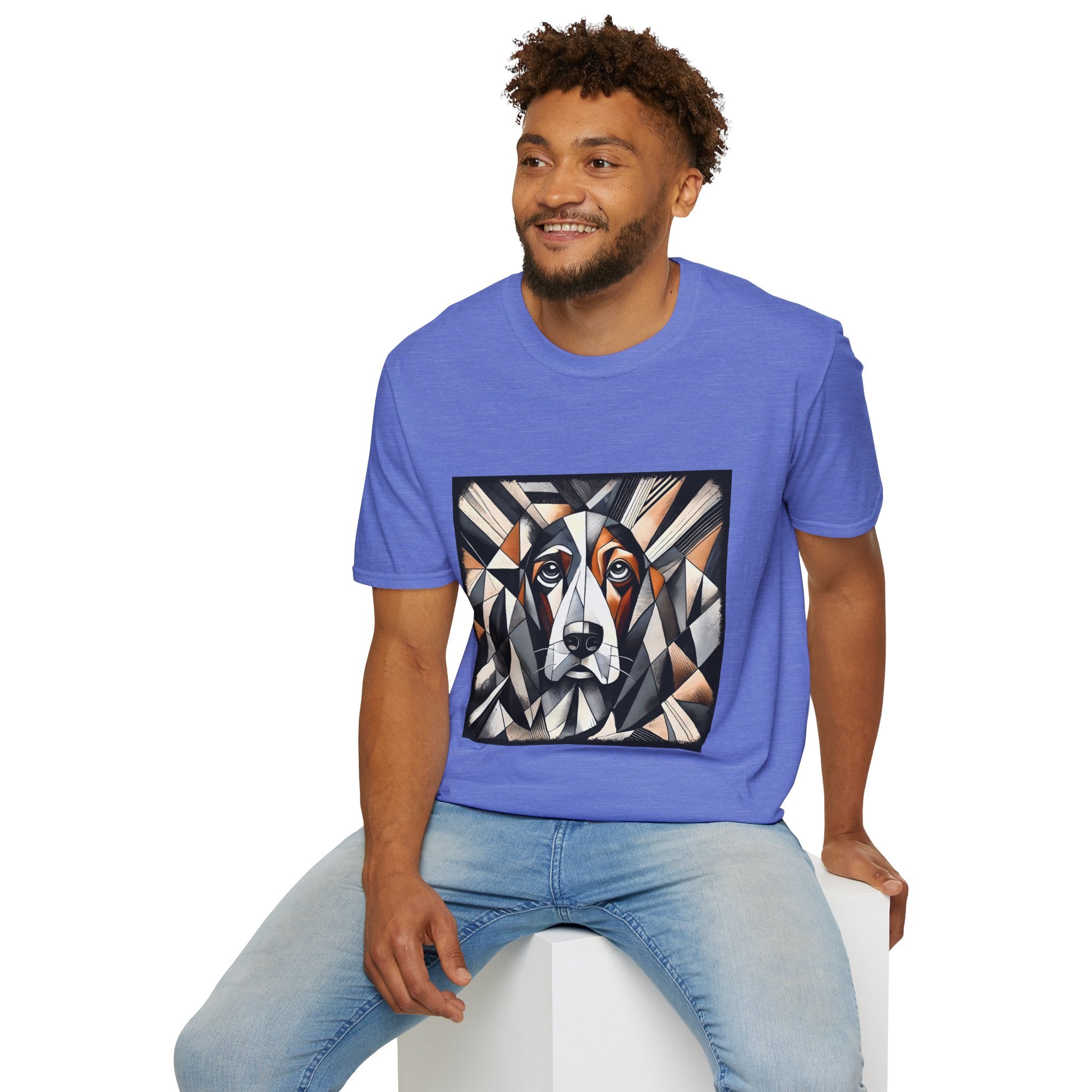 Basset Hound Bold Geometric | Unisex Dog T-Shirt