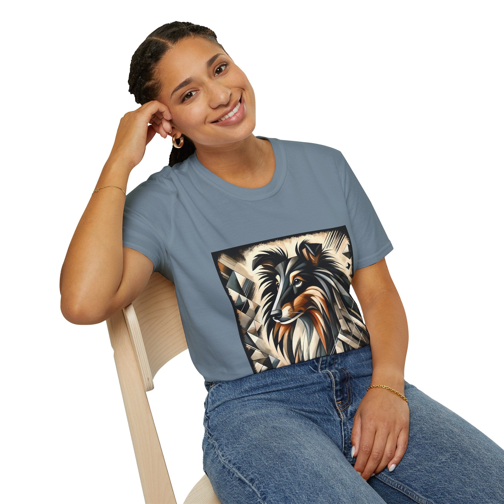 Collie Bold Geometric | Unisex Dog T-Shirt