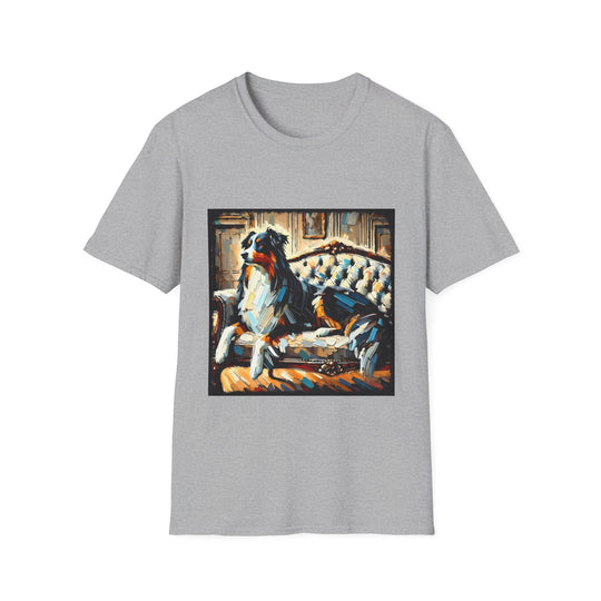 Australian Shepherd Vibrant Classic design dog lover unisex t-shirt in sport grey