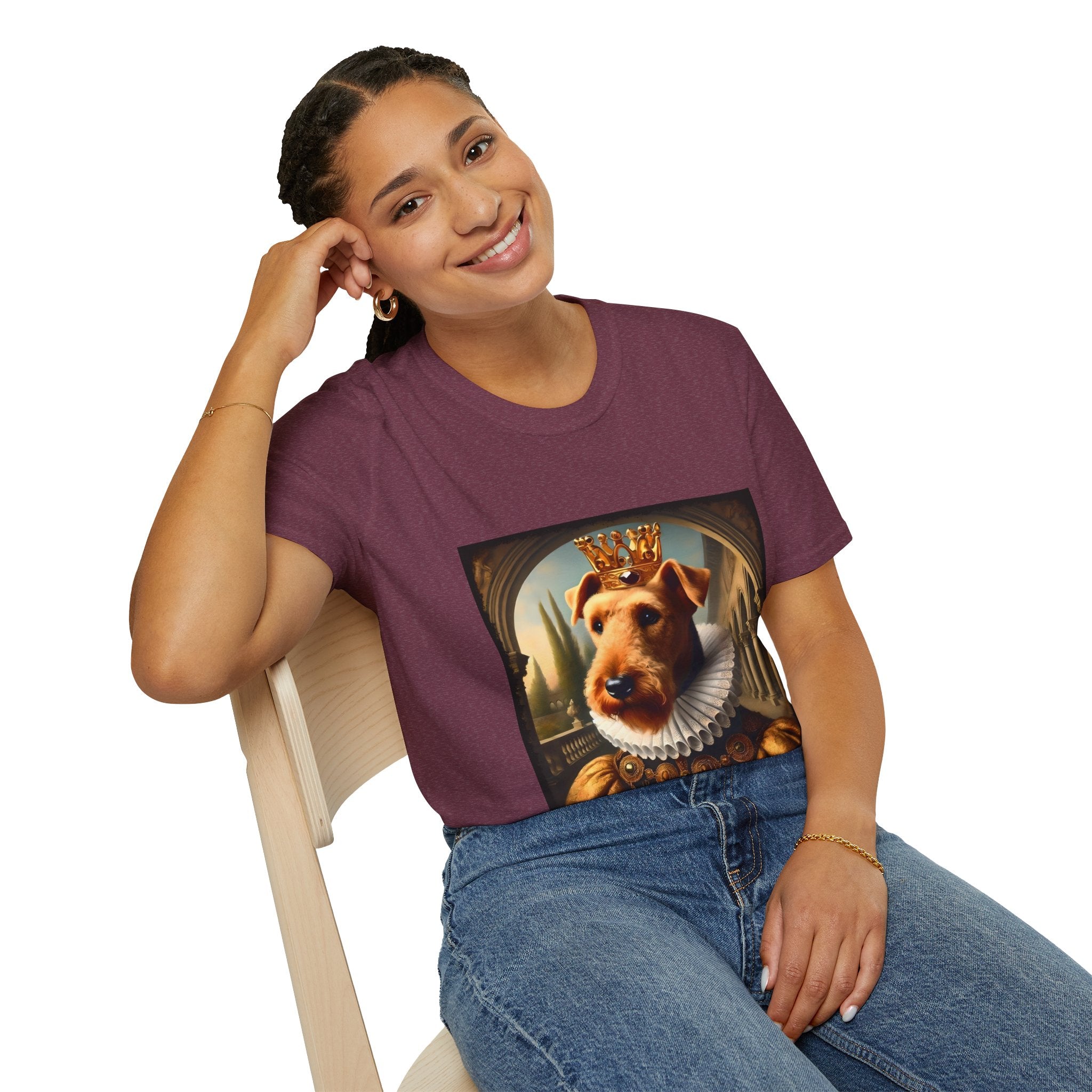 Airedale Terrier Crowned Gent design dog lover unisex t-shirt