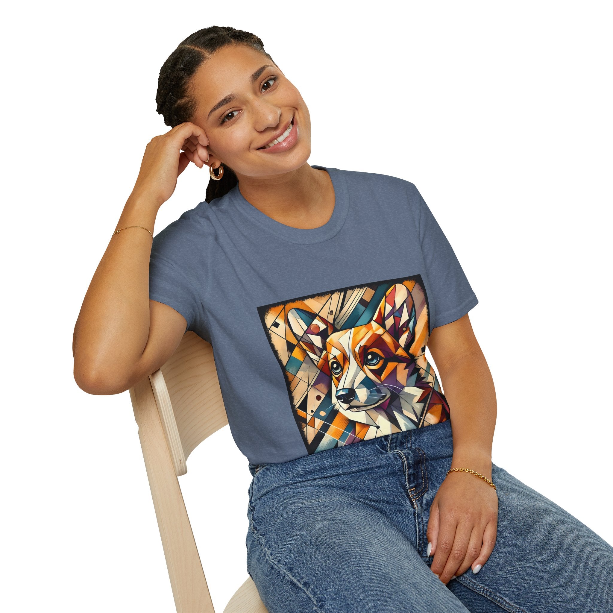 Pembroke Welsh Corgi Bold Geometric | Unisex Dog T-Shirt