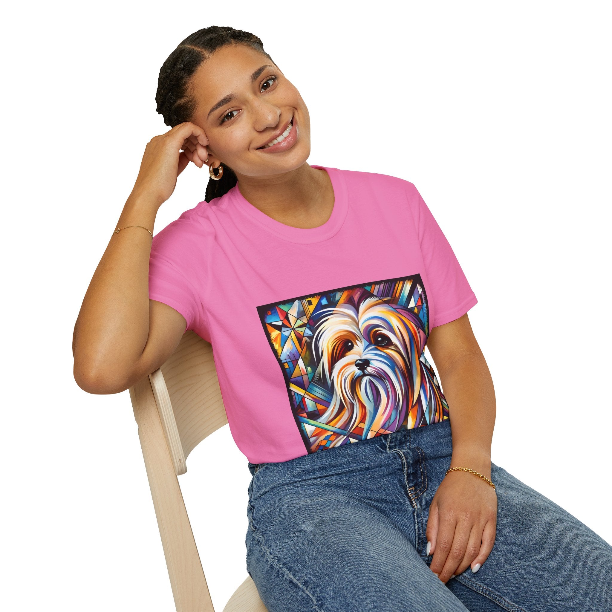 Havanese Multicolor Geometric |  Unisex Dog T-Shirt