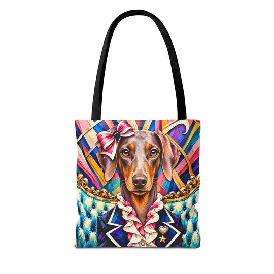 Fawn Doberman Pinscher Tote Bag | Champagne Muse Dog Lover Gift