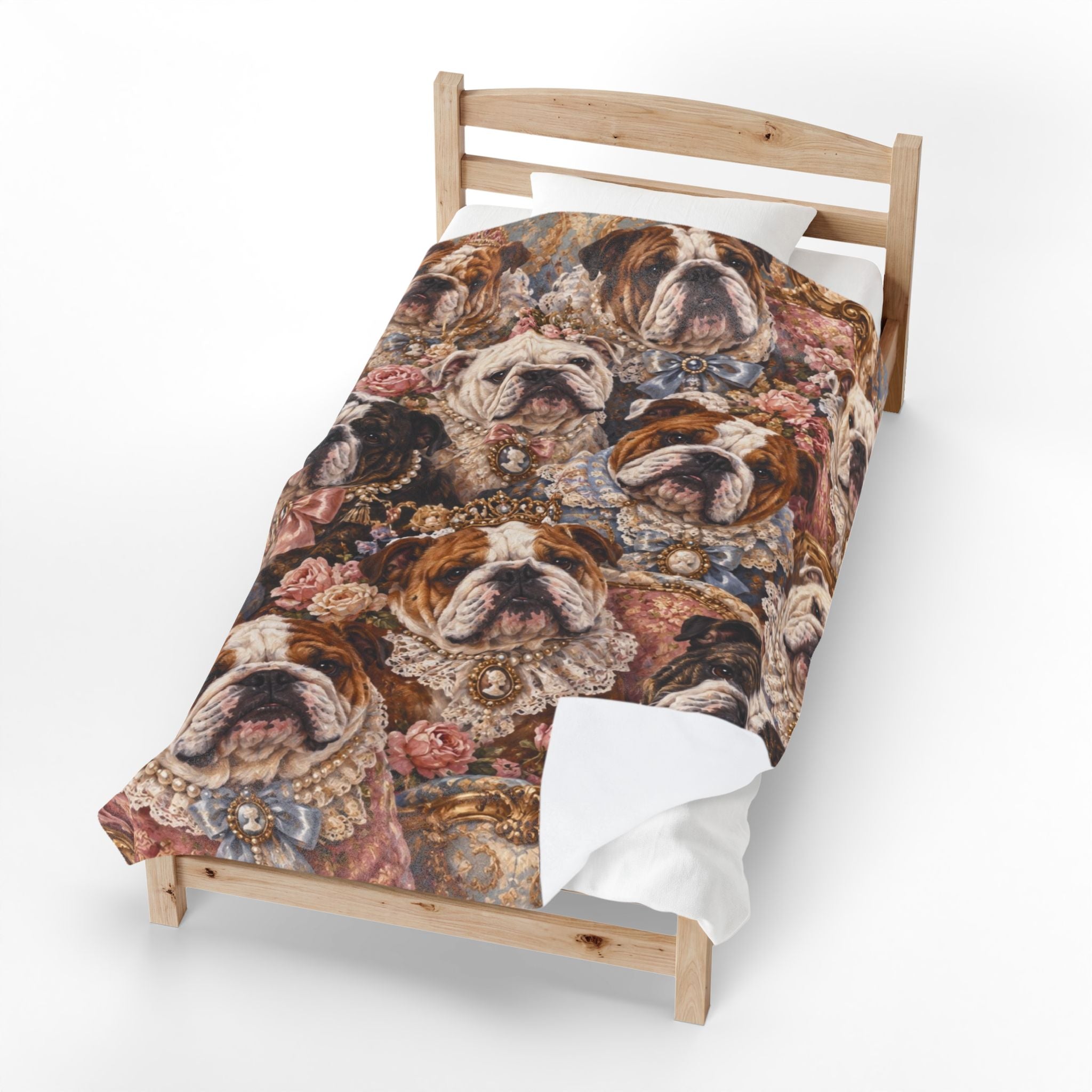 Bulldog Blanket | Rococo Royalty Dog Lover Gift