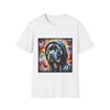 American Pit Bull Terrier Streetlight Swirl design dog lover unisex t-shirt in white