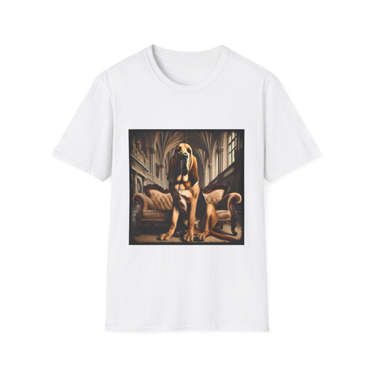 Bloodhound Posh Prince design dog lover unisex t-shirt in white