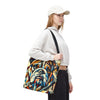 Bulldog Tote Bag | Warm Geometric Dog Lover Gift