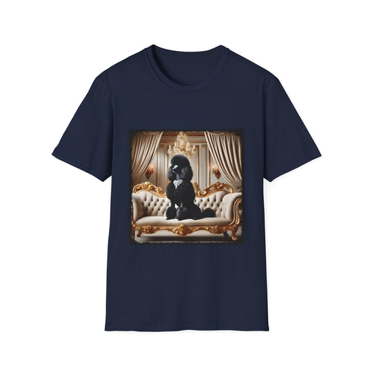 Poodle Haute Honey design dog lover unisex t-shirt in navy