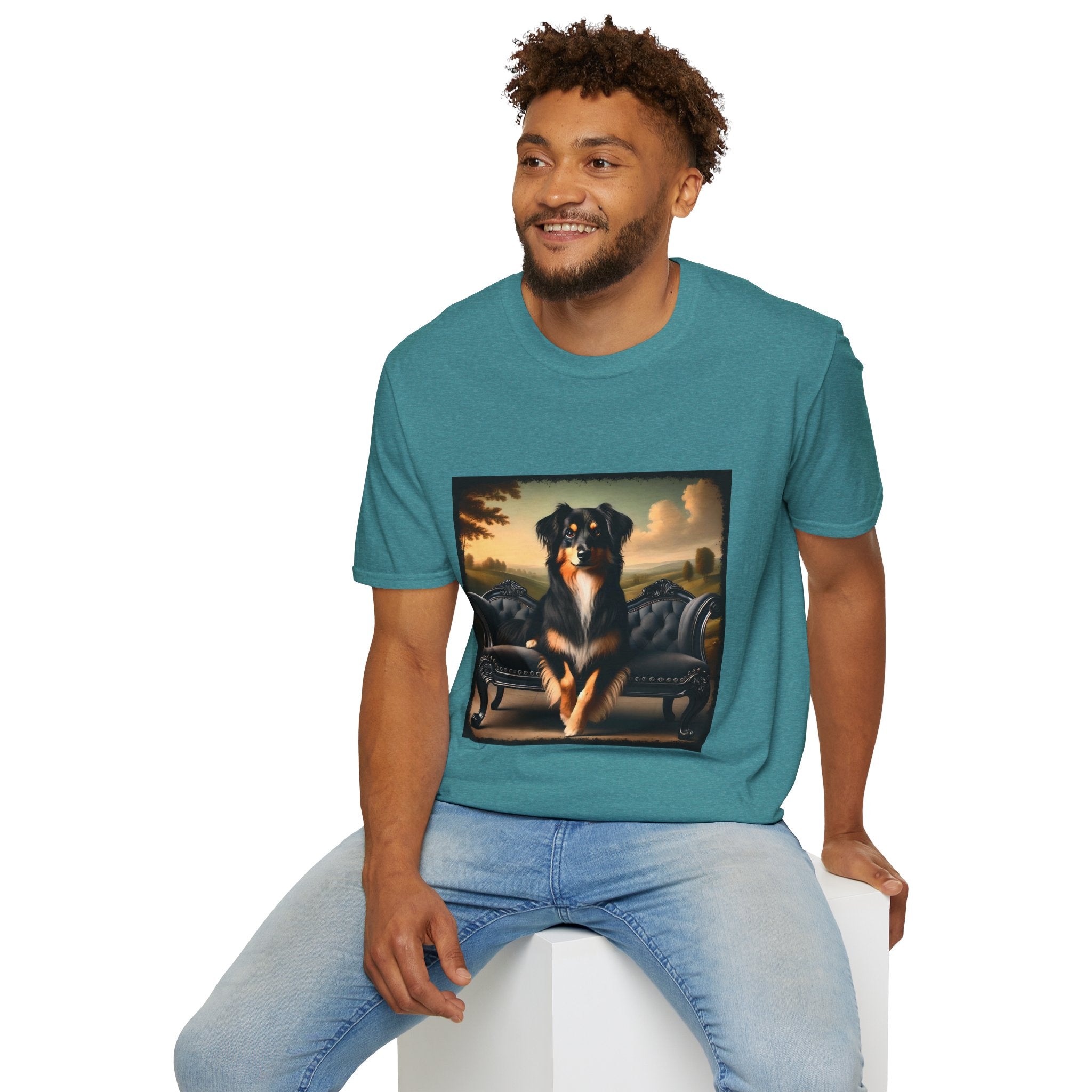 Miniature American Shepherd Poised Portrait | Unisex Dog T-Shirt
