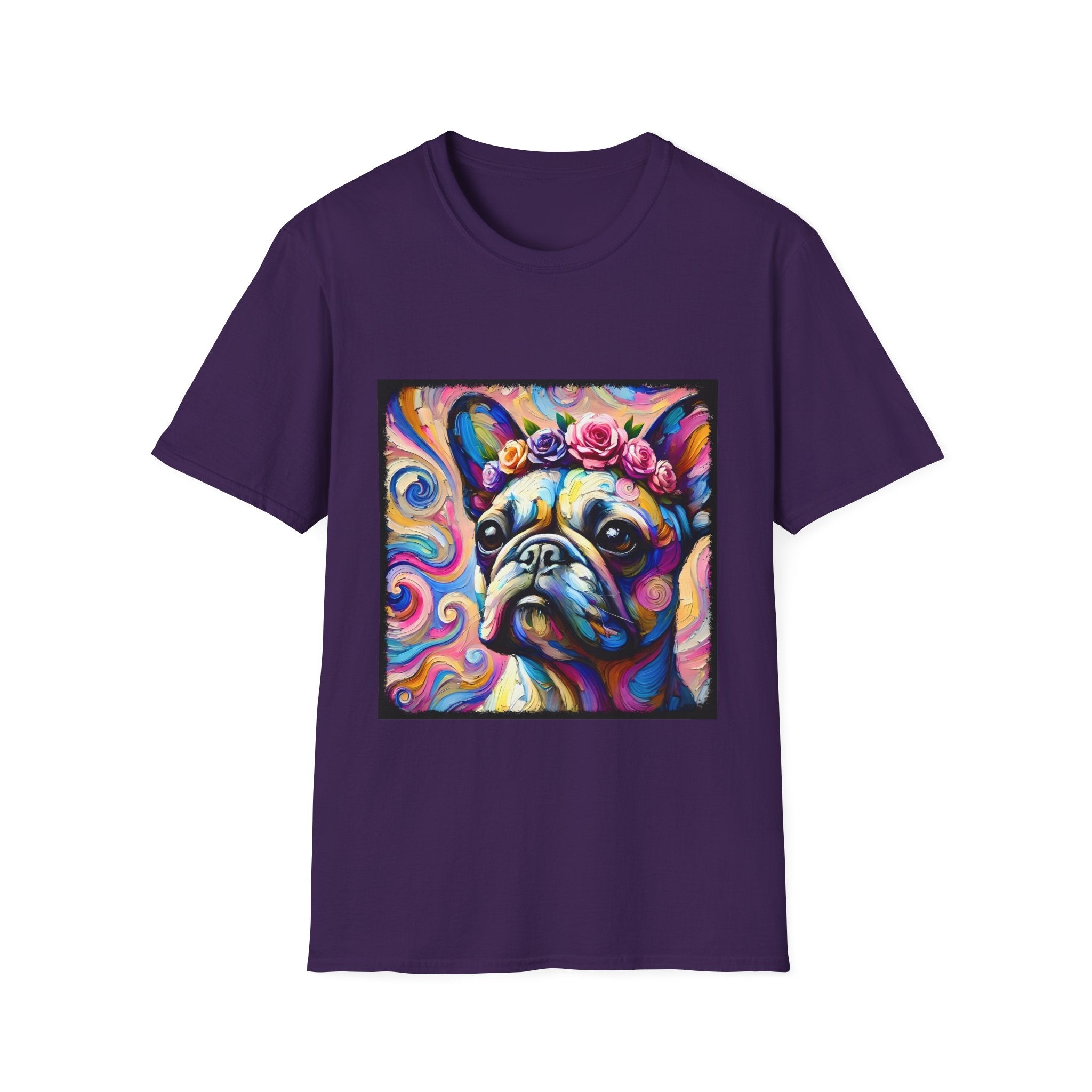 French Bulldog Shirt | Rose Crown Swirl Dog Lover Tee