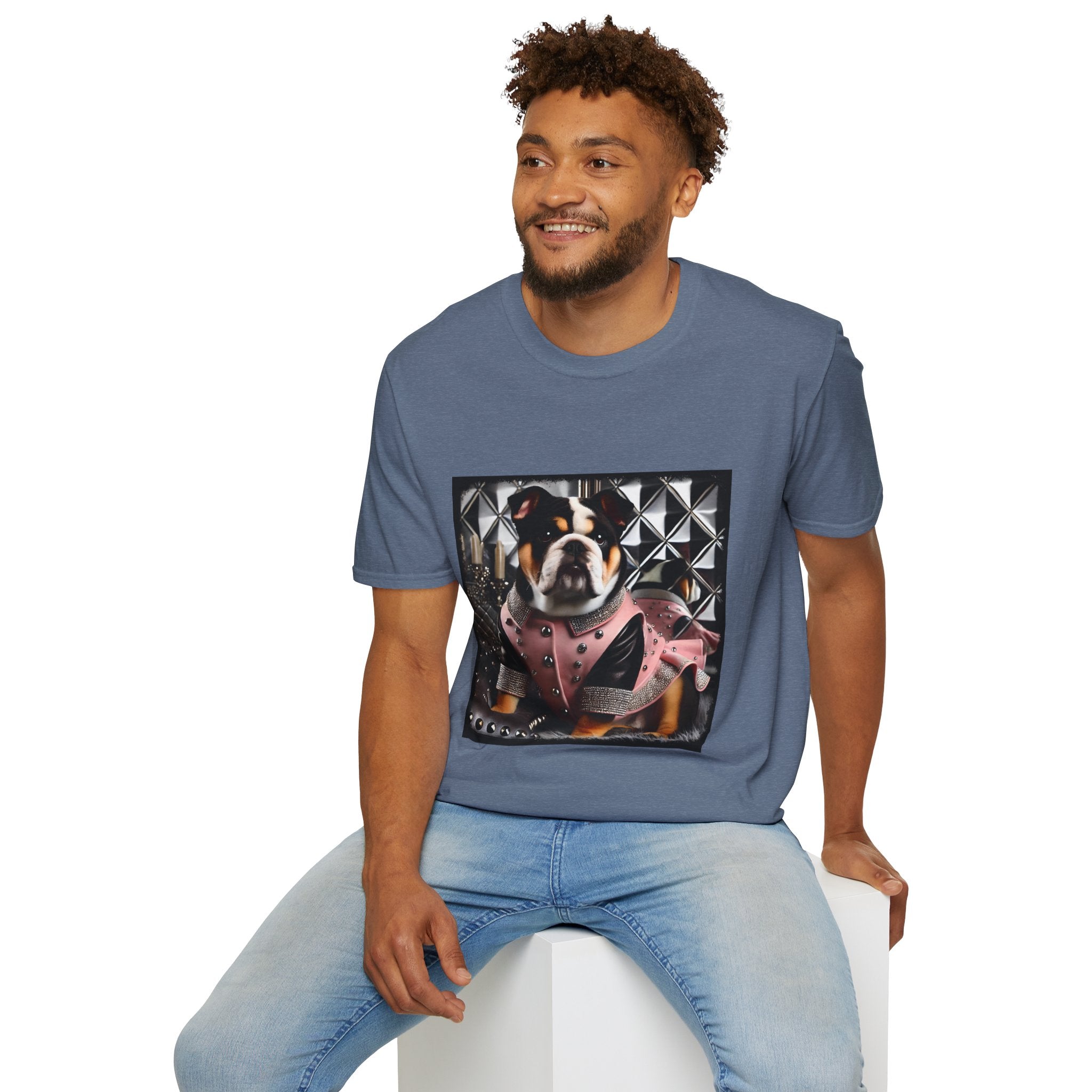 Bulldog Pink Rocker | Unisex Dog T-Shirt