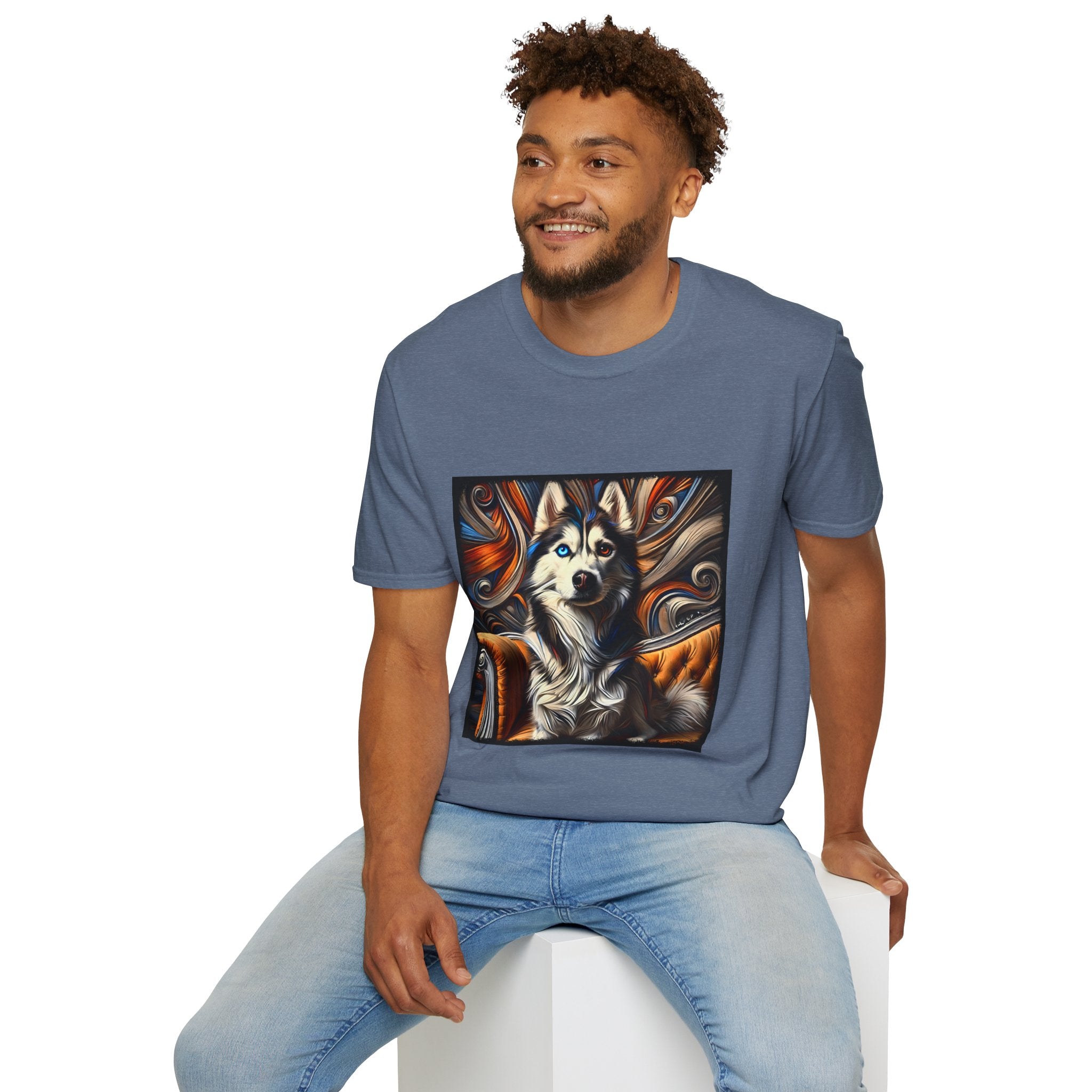 Siberian Husky Bold Swirl  | Unisex Dog T-Shirt