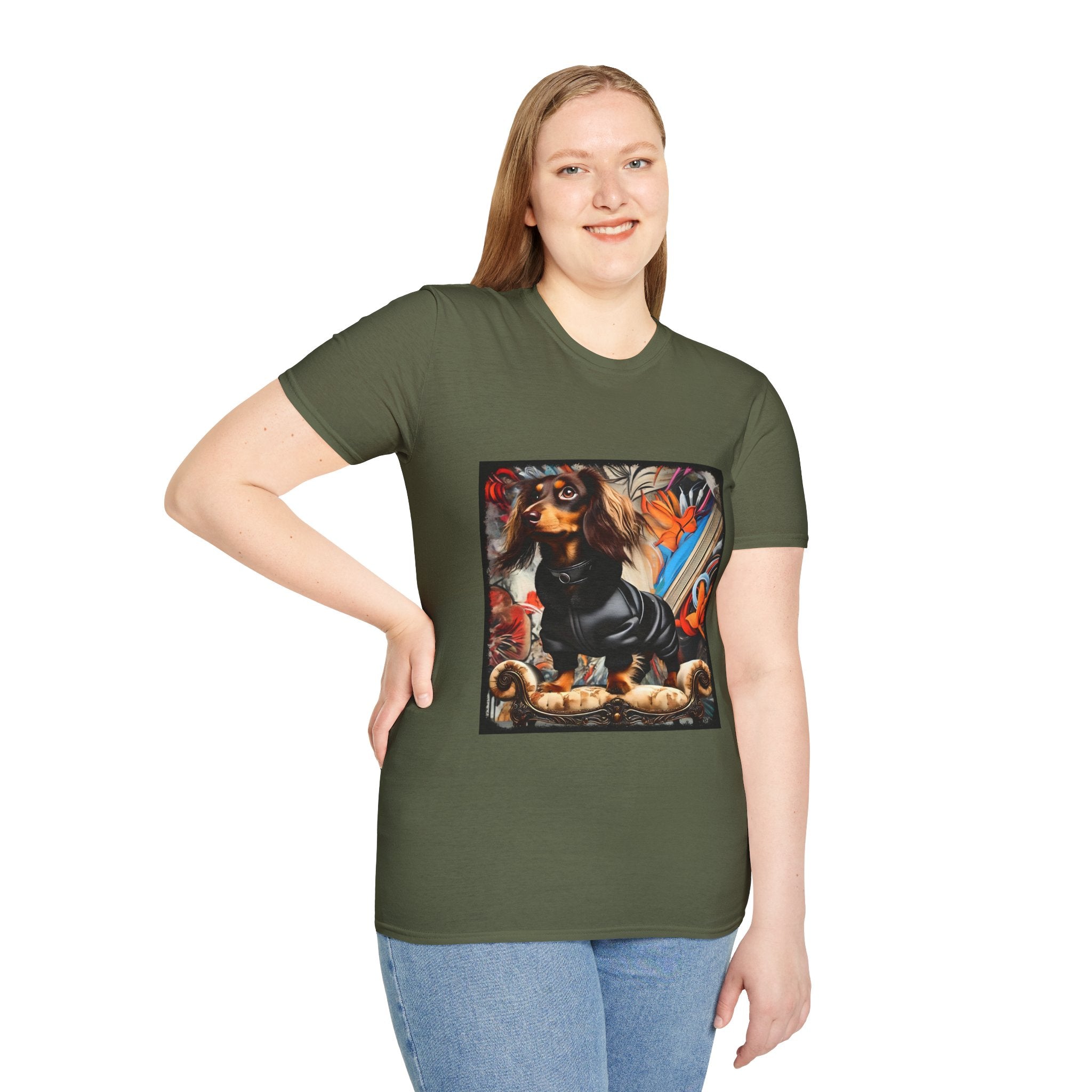 Dachshund Grunge Chic | Unisex Dog T-Shirt