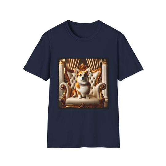 Pembroke Welsh Corgi Billionaire Bark design dog lover unisex t-shirt in navy