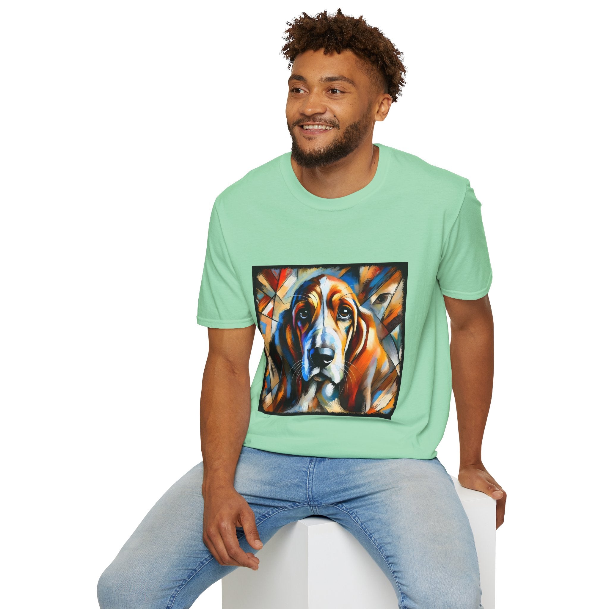 Basset Hound Bold Swirl | Unisex Dog T-Shirt