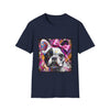 French Bulldog Striking Classic design dog lover unisex t-shirt in navy