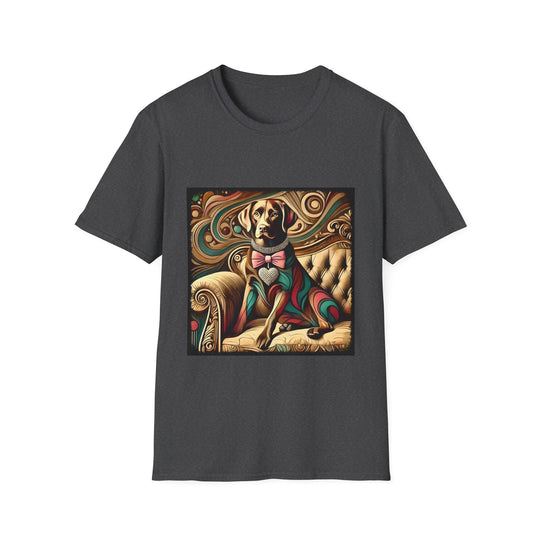 Labrador Retriever Warm Diamond Swirl design dog lover unisex t-shirt in dark heather