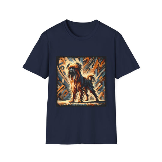 Brussels Griffon Warm Classic design dog lover unisex t-shirt in navy