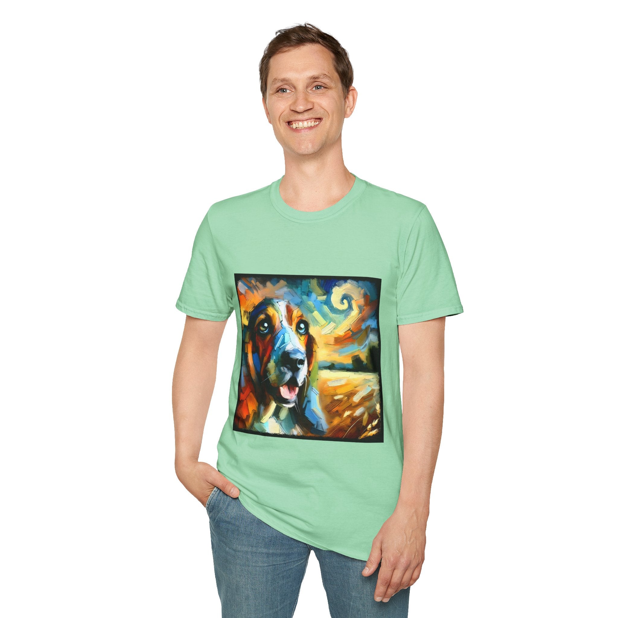 Basset Hound Sun Swirl | Unisex Dog T-Shirt