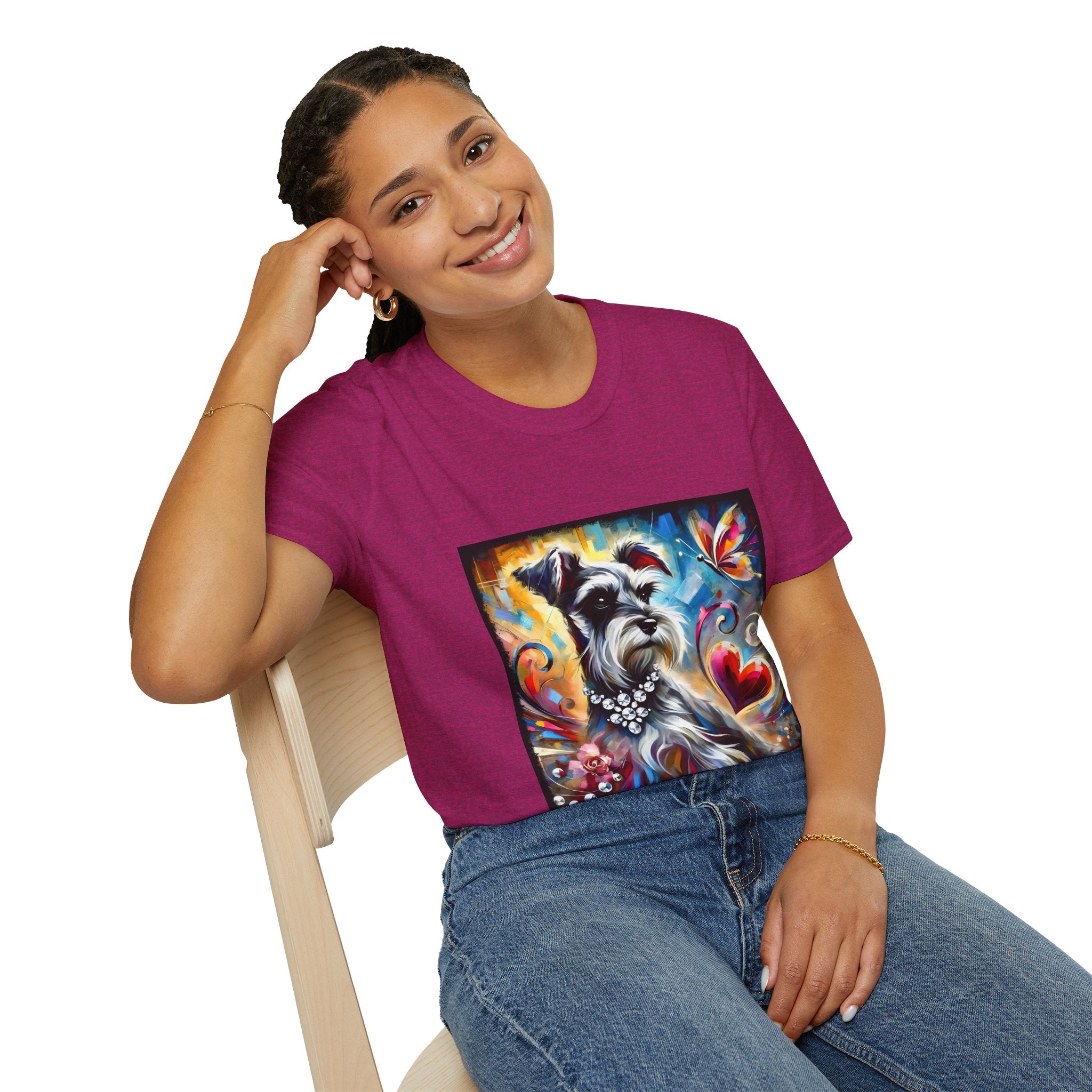 Schnauzer Bold Butterfly Classic | Unisex Dog T-Shirt