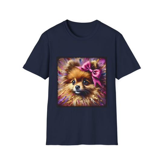 Pomeranian Stunning Classic design dog lover unisex t-shirt in navy