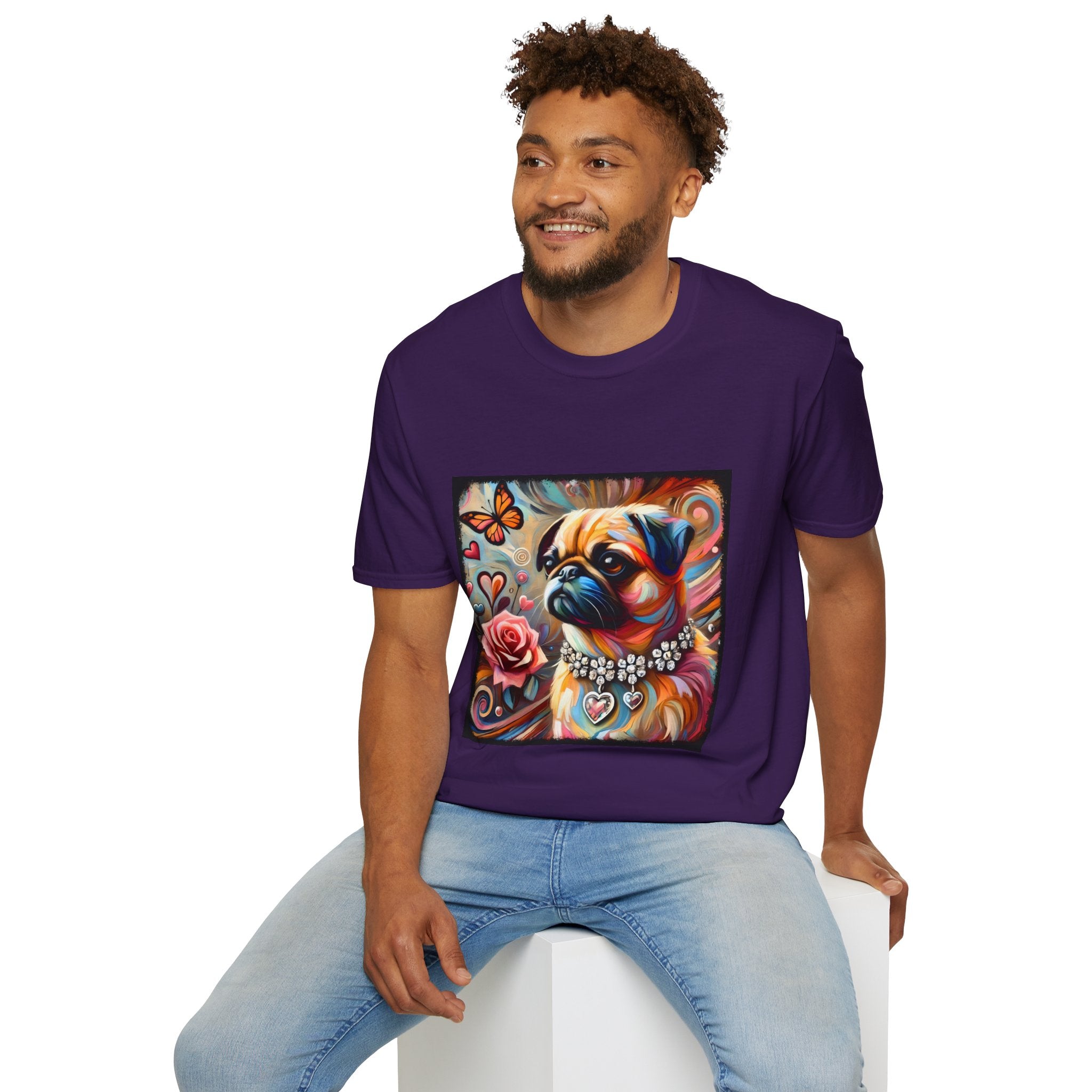 Pug Butterfly Classic | Unisex Dog T-Shirt