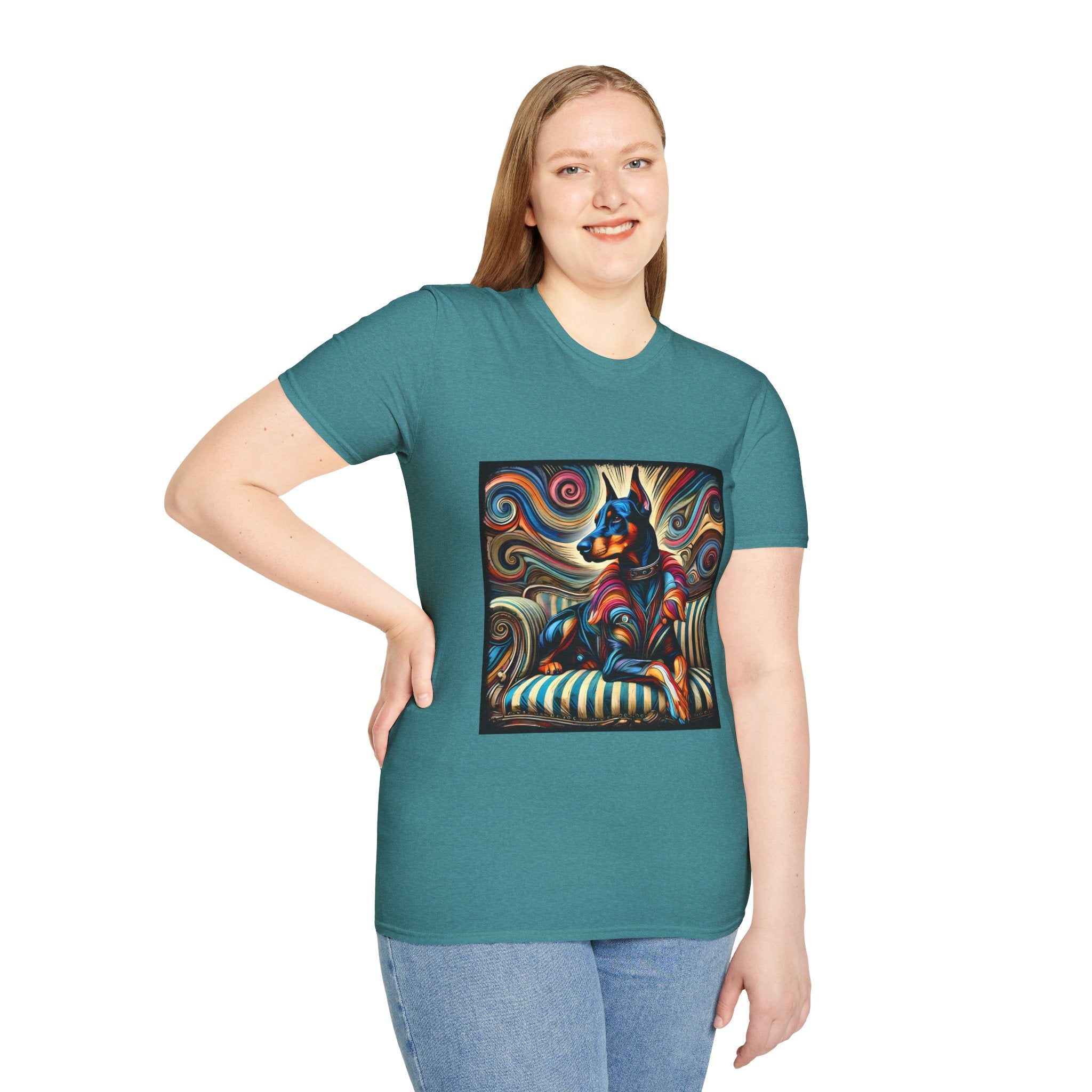 Doberman Pinscher Vivid Rebel | Unisex Dog T-Shirt