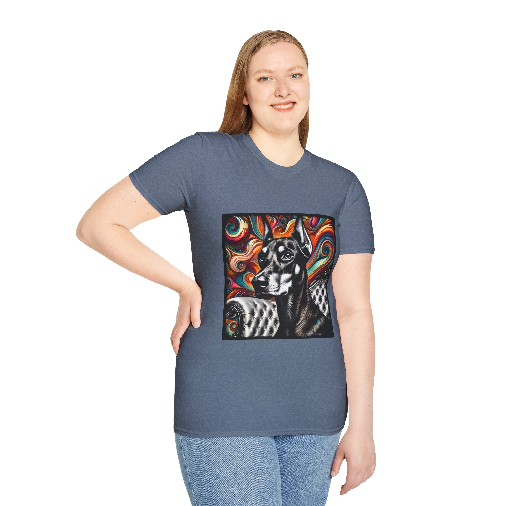 Doberman Pinscher B&W Bold | Unisex Dog T-Shirt