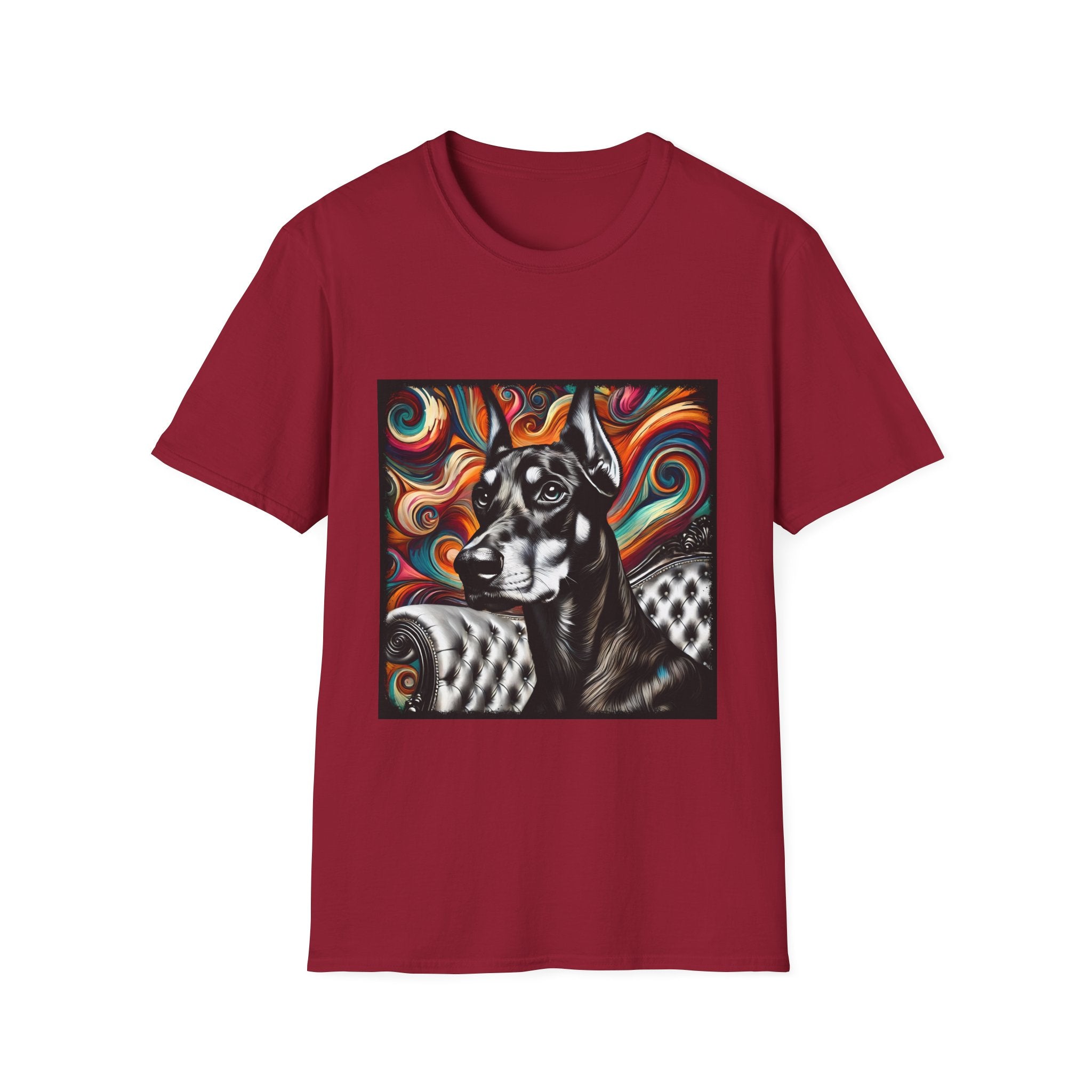 Doberman Pinscher B&W Bold | Unisex Dog T-Shirt
