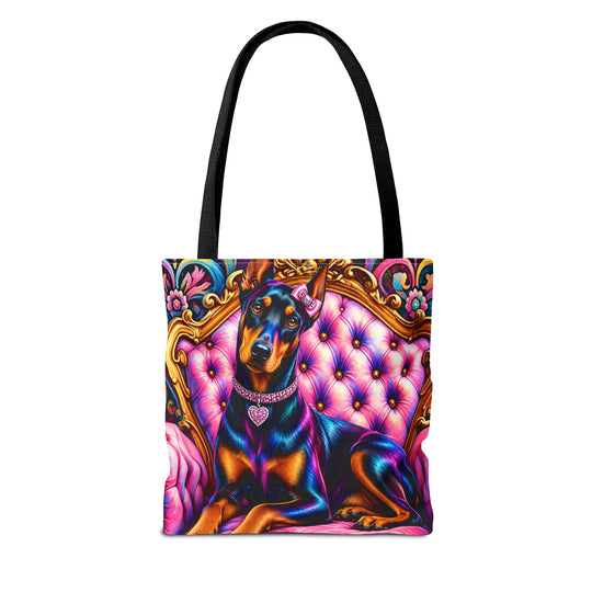 Doberman Pinscher Tote Bag | Rococo Romance Dog Lover Gift