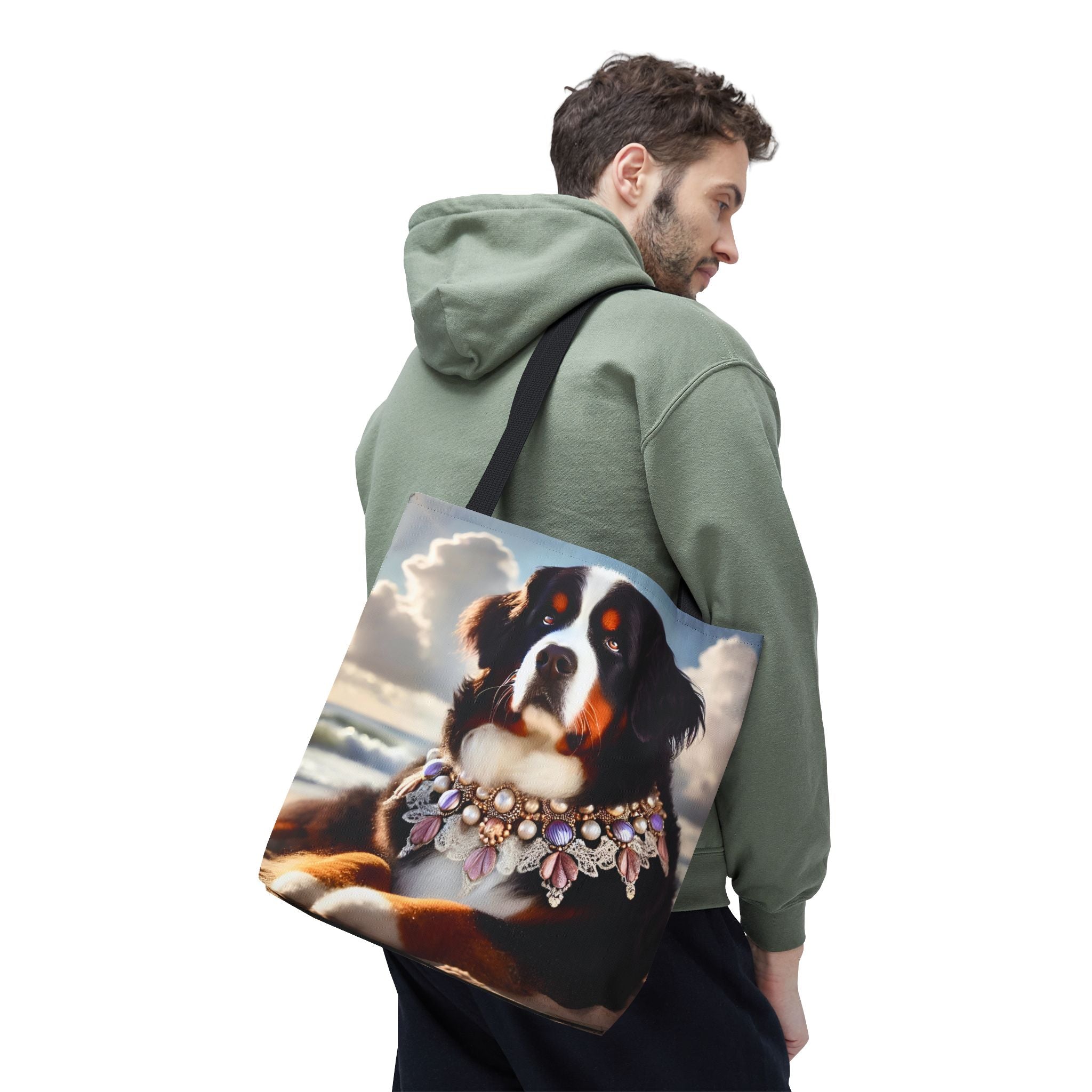 Bernese Mountain Dog Tote Bag | Beach Belle Dog Lover Gift